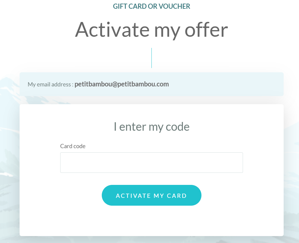 How do I activate my gift card? – Petit BamBou (EN)